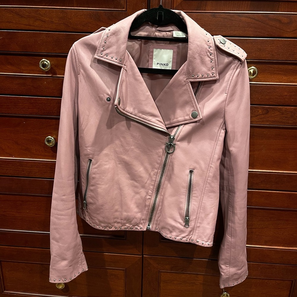PINKO LEATHER JACKET Size 6